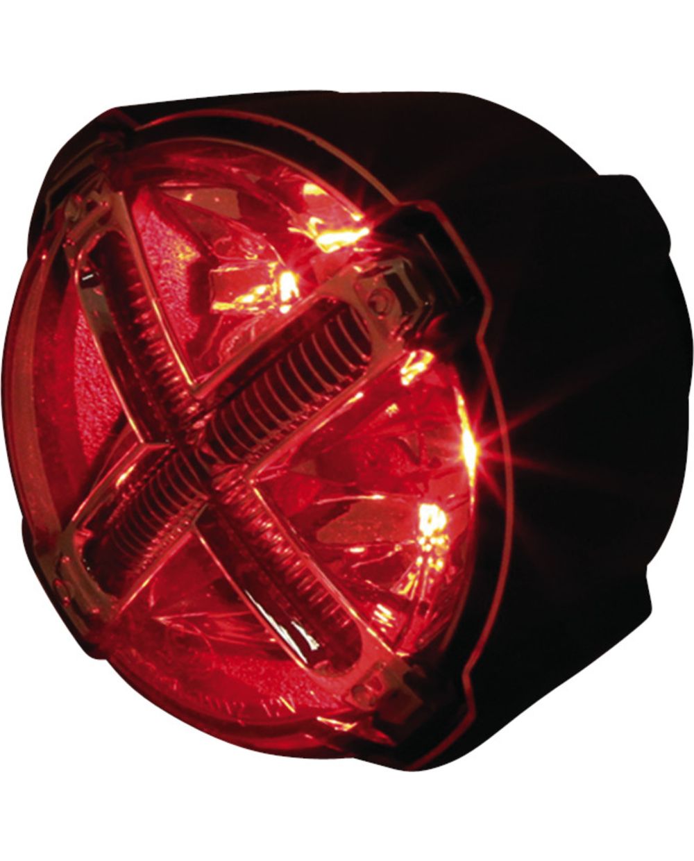 KOSO LED-Rücklicht GT-02, rotes Glas, M8 Befestigung, rückseitig  Indexstifte für Ausrichtung '+' oder 'x', passende Halter siehe Art. 51083