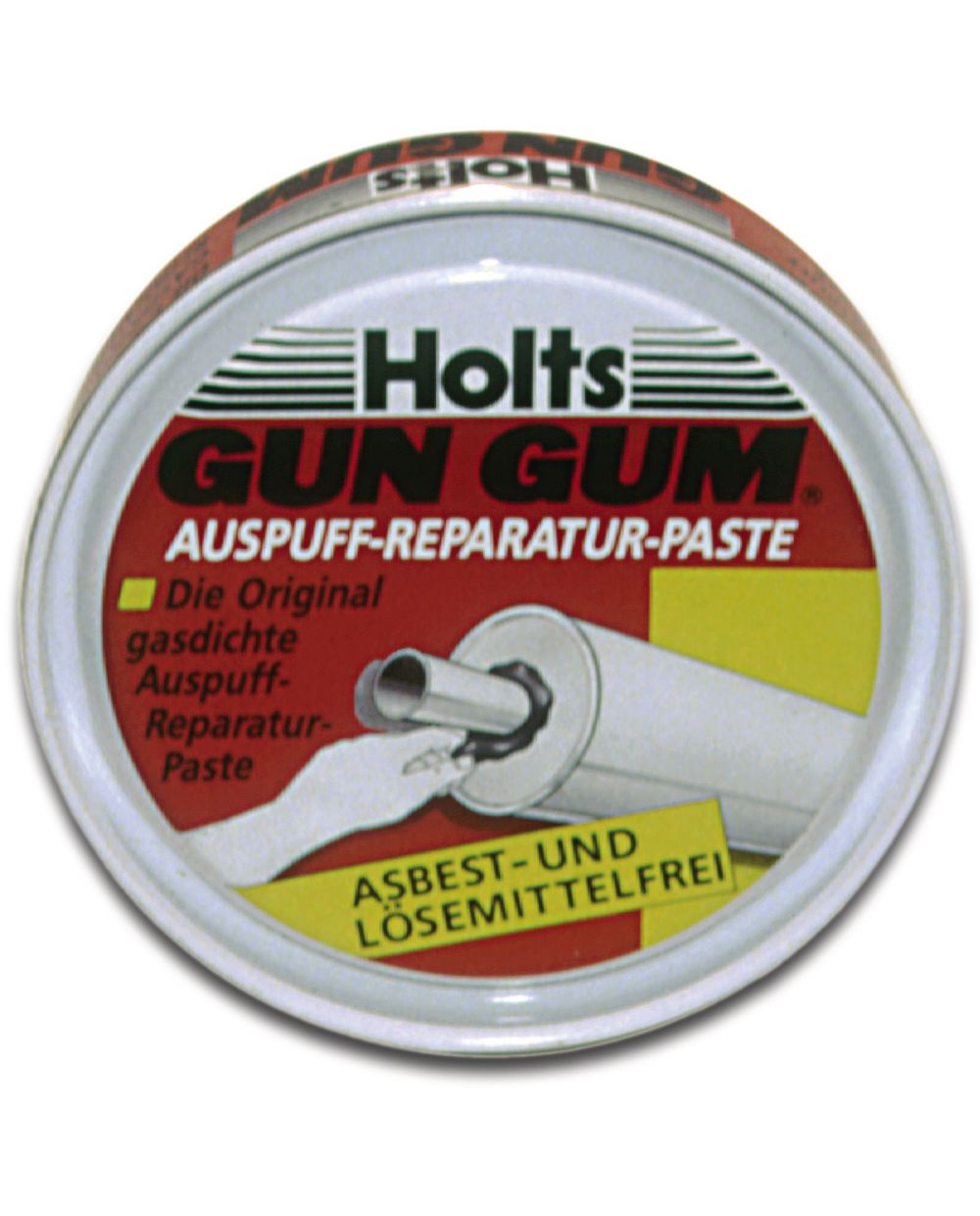 Verwenden von Gun Gum um einen Autoauspuff zu reparieren