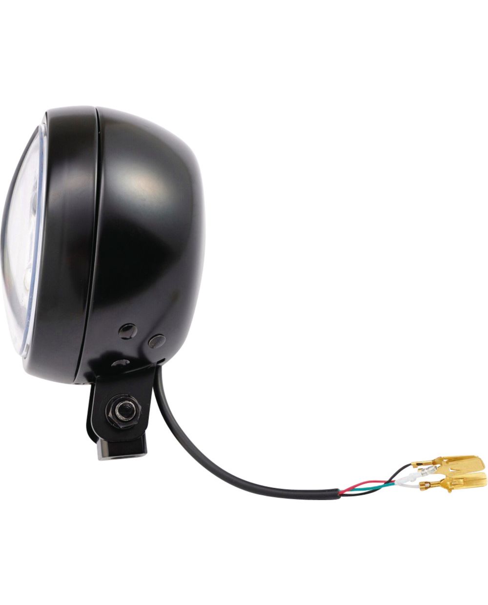Capsule' LED-Scheinwerfer 4,5'/120mm, schwarz, e-geprüft, Abm. ca.  135x100mm, Stand- (Angel-Eye), Abblend- und -Fernlicht, Befestigung unten