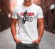 T-Shirt »onekickonly« , weiß, Größe S - XXXL, 2-farbig bedruckt, Regular Fit, 100% Baumwolle