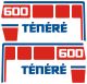 Tankdekor rot/blau/weiß, 6tlg. komplett inkl. Tenere-Schriftzug (rechte + linke Seite)