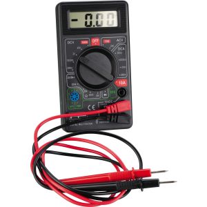 Digital-Multimeter, Prüfspitzen mit 63cm Kabel, LCD-Anzeige, Überlastschutz, Polaritätsanzeige, Diodentester, LOW-BAT-Anzeige