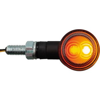 Daytona LED-Blinker/Rücklicht/Bremslicht D-Light SOL, Metallgehäuse Abm. ca. LxBxH 72x25x30mm, rauchgraues Glas, 12V, e-geprüft, M8 Gewinde, 1 Paar