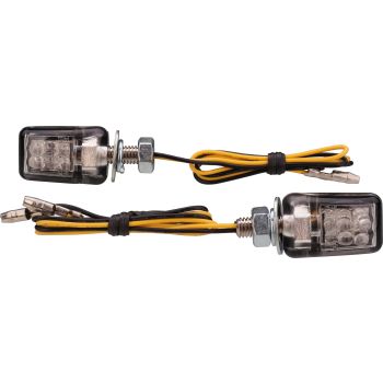 Micro-Blinker LED »PICCO«, Klarglas, 1 Paar, e-geprüft, Abm. ca. 27x17mm, M6-Bolzen, Kunststoffgehäuse schwarz, 12V 2,8W