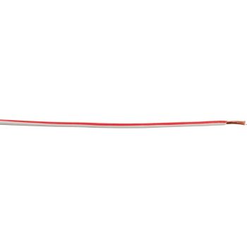 Kabel 0.75qmm, weiß-rot, 1 laufender Meter