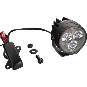 LED-Fernscheinwerfer 12V, 0.9A, 800 Lumen, ca. 64mm Durchmesser, Lieferung inkl. Grundplatte (e-geprüft)