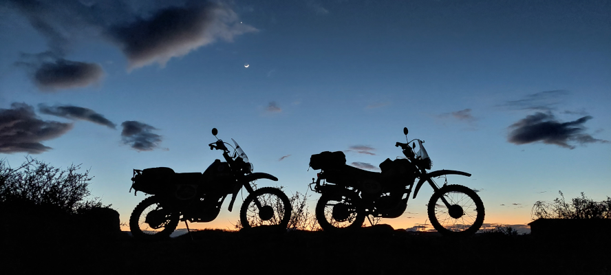 XT500 Sonnenuntergang